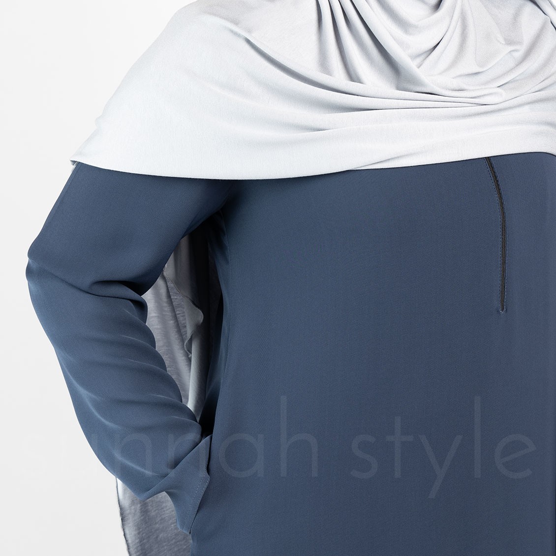 Sunnah Style Essentials Closed Abaya Slim Steel Blue